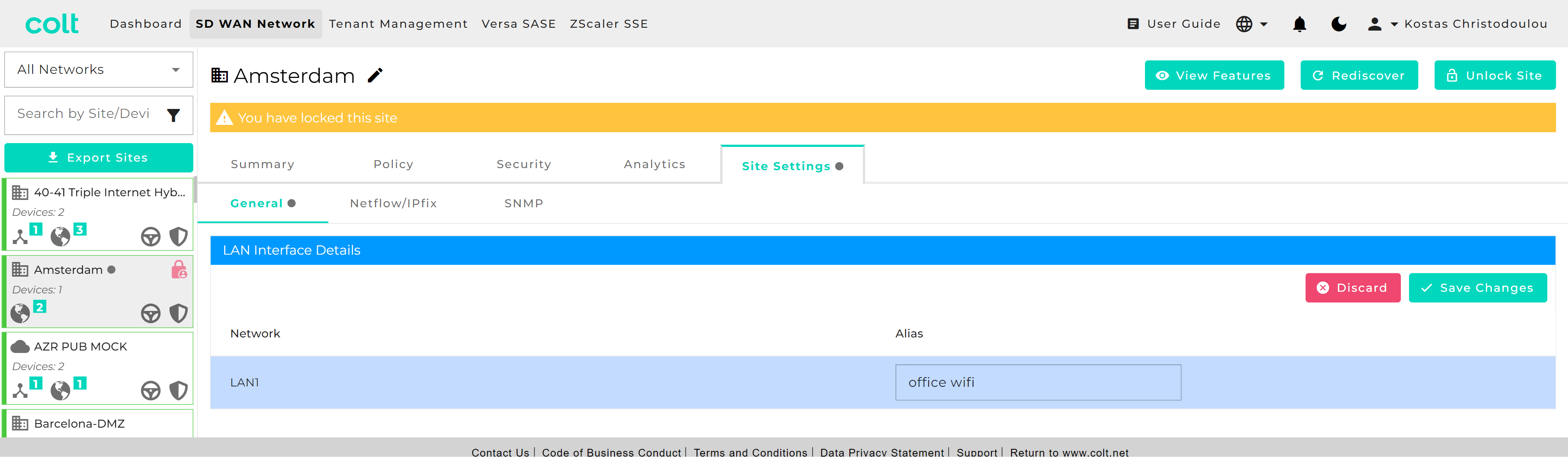 Site Settings Lan friendly